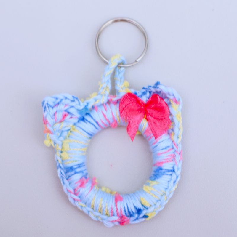 Schlüsselanhänger Katze Taschenanhänger  Taschenbaumler Katzenkopf