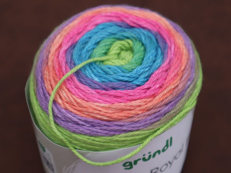 Baumwollgarn Strickgarn Häkelgarn Wolle Gründl (58,50 €/kg) Farbverlaufsgarn