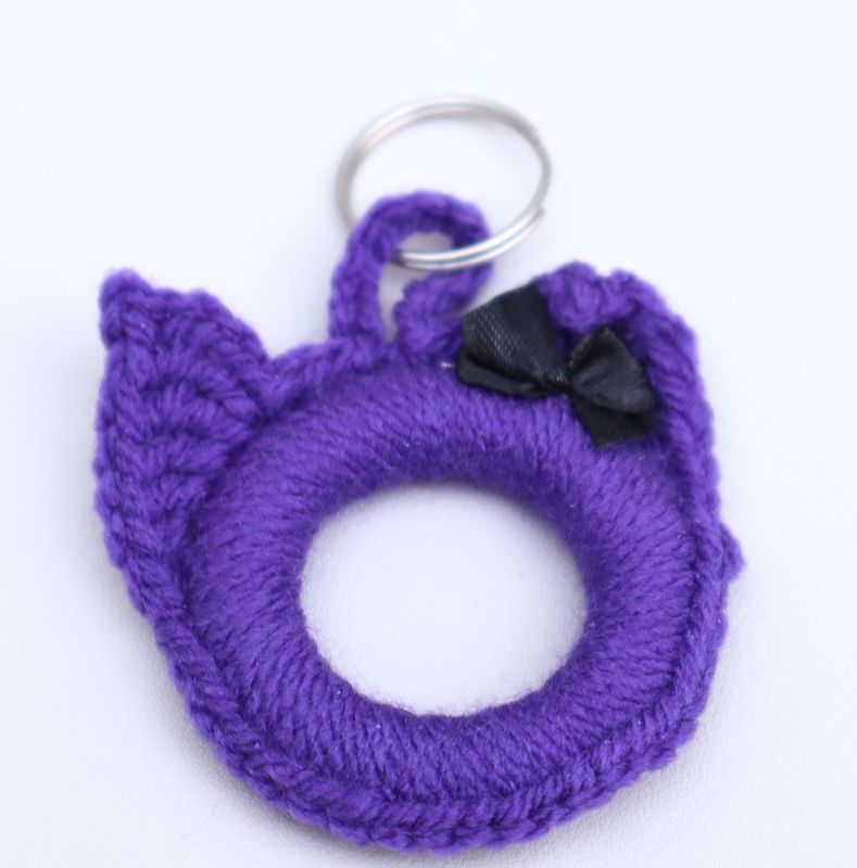 Schlüsselanhänger Katze Taschenanhänger  Taschenbaumler Katzenkopf