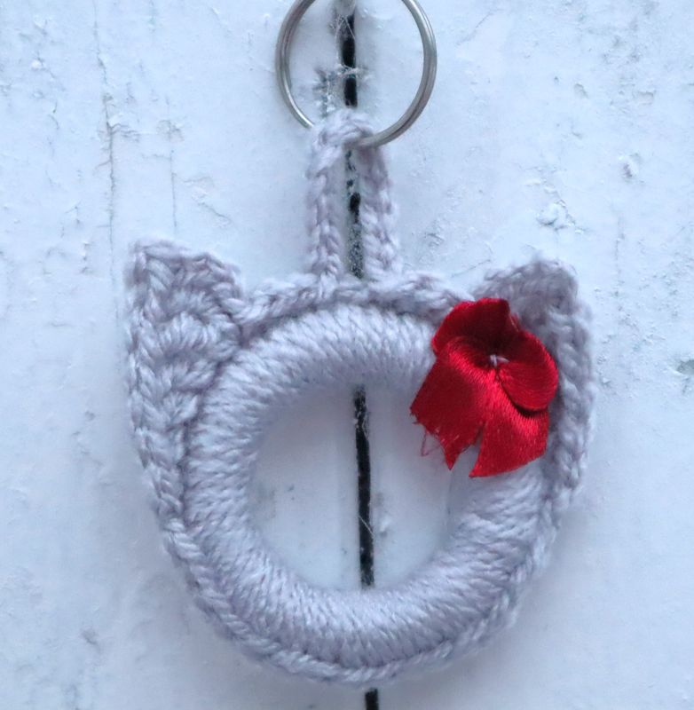 Schlüsselanhänger Katze Taschenanhänger  Taschenbaumler Katzenkopf