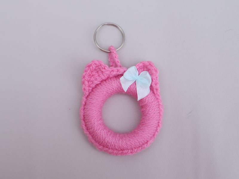 Schlüsselanhänger Katze Taschenanhänger  Taschenbaumler Katzenkopf