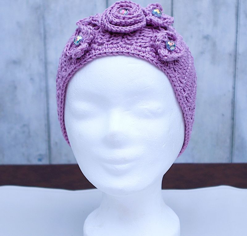 Haarband Haarschal Stirnband lila Haaraccessoire Turban