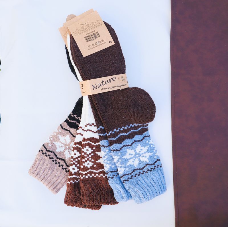 Alpaka Socken extra dick Wollsocken warme Strümpfe weich 3 er Pack Stück 5€