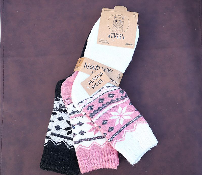 Alpaka Socken extra dick Wollsocken warme Strümpfe weich 3 er Pack Stück 5€