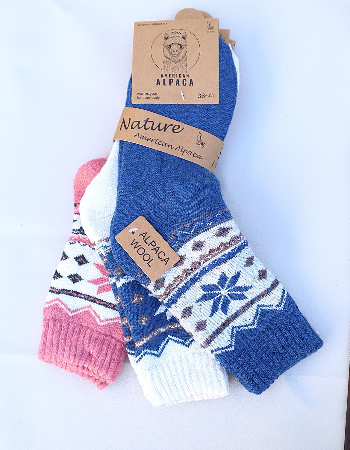 Alpaka Socken extra dick Wollsocken warme Strümpfe weich 3 er Pack Stück 5€