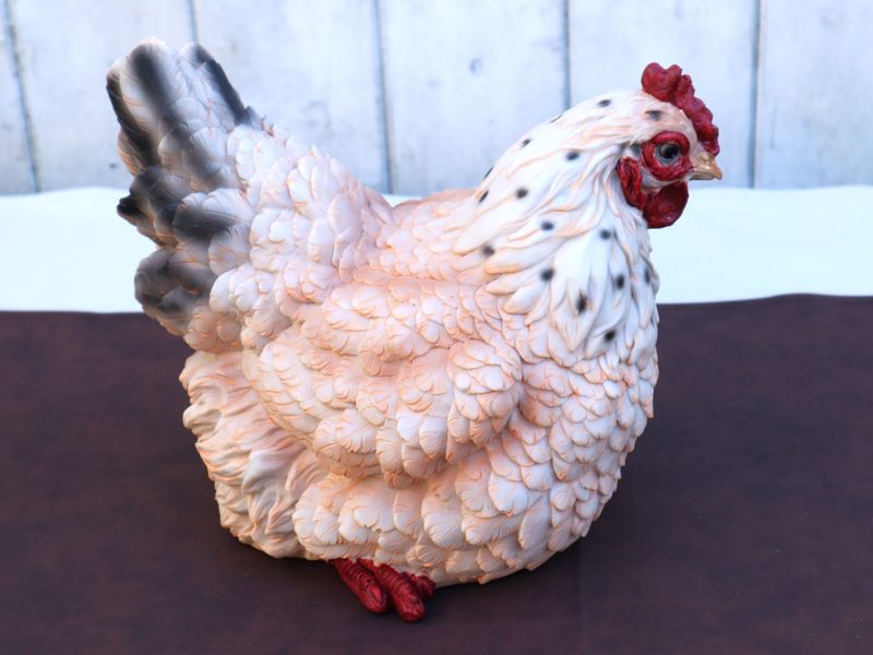 Deko Figur Huhn Henne Garten Balkon Beet Wohndeko groß naturgetreu