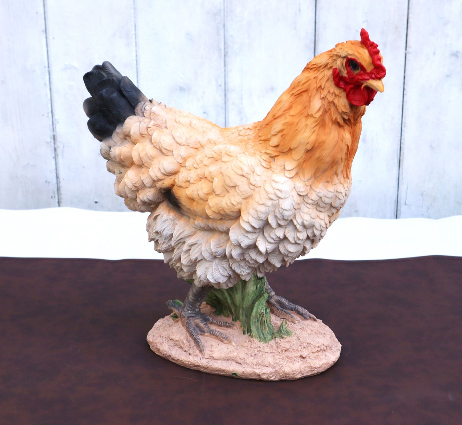 Deko Figur Huhn Henne Garten Balkon Beet Wohndeko groß naturgetreu