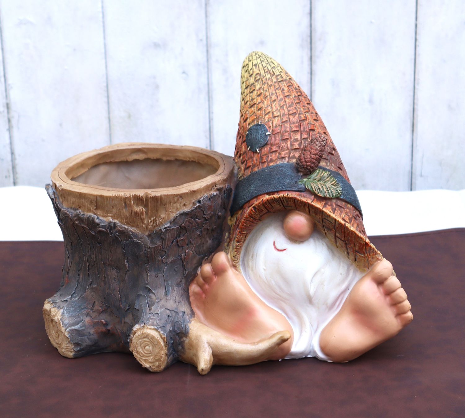 Deko Figur Blumentopf Wichtel Garten Balkon Beet Wohndeko