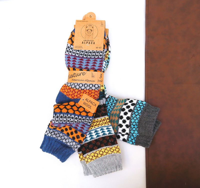 Alpaka Socken extra dick Wollsocken warme Strümpfe weich 3 er Pack Stück 5€