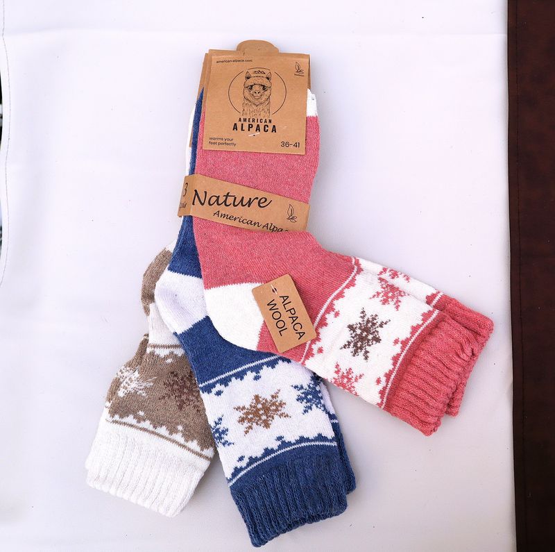 Alpaka Socken extra dick Wollsocken warme Strümpfe weich 3 er Pack Stück 5€
