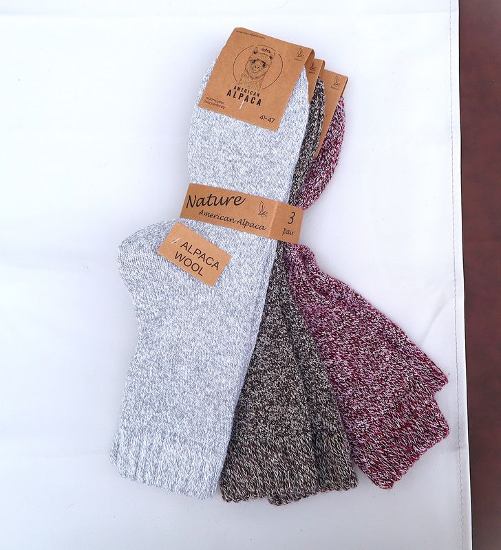 Alpaka Socken extra dick Wollsocken warme Strümpfe weich 3 er Pack Stück 5€