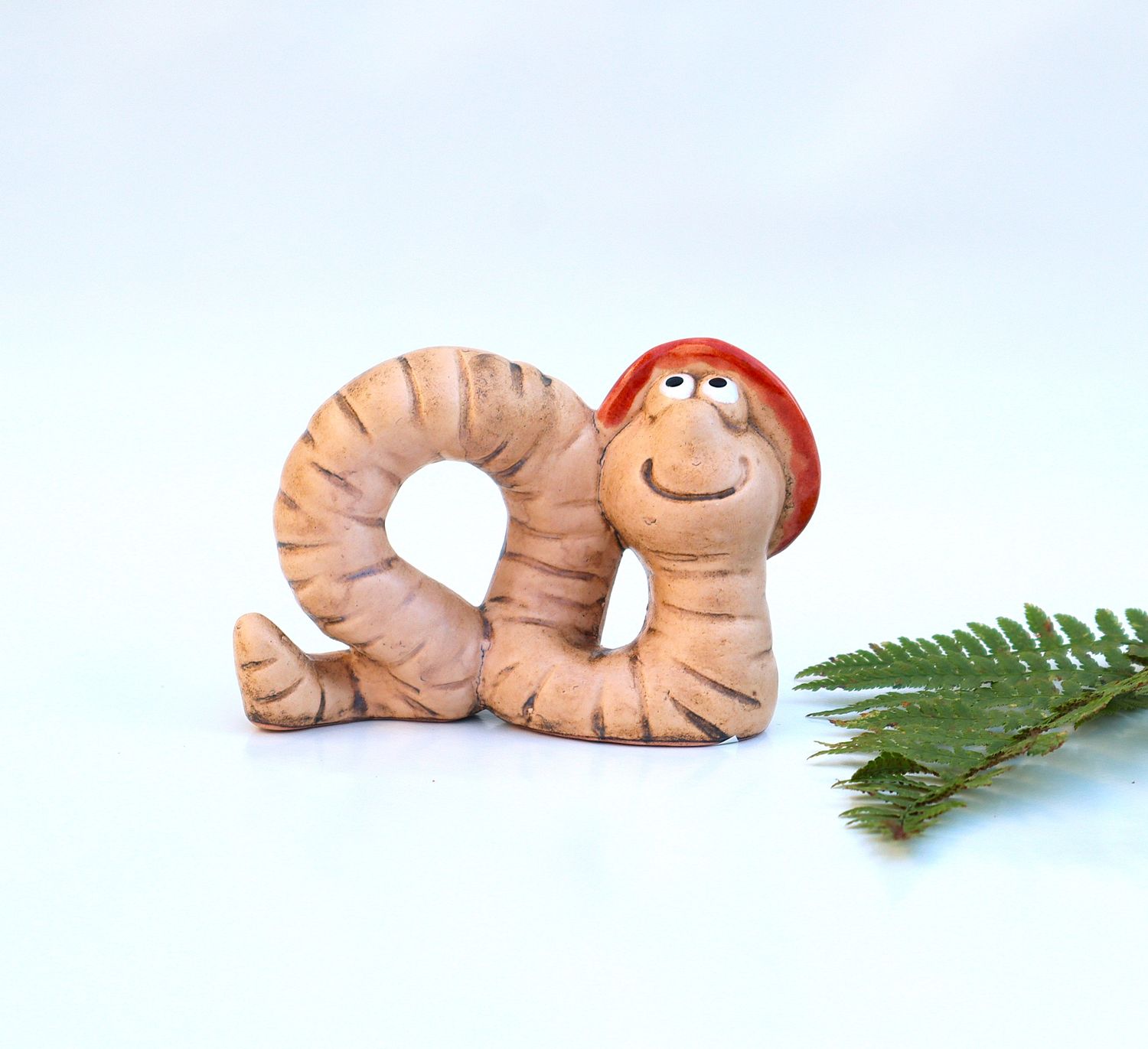 Deko Figur Wurm Balkon Terrasse Tischdeko Aufsteller