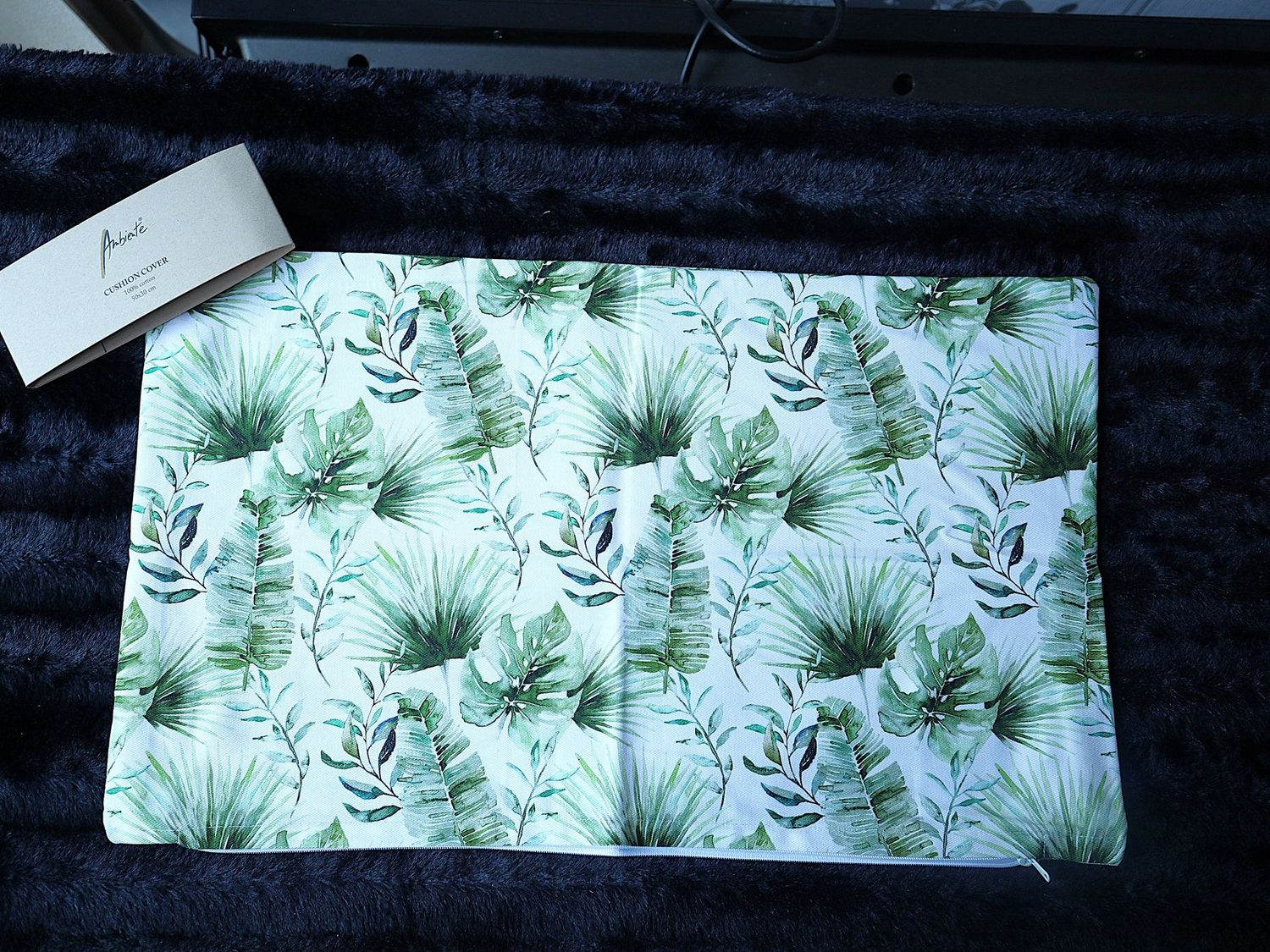 Kissenhülle Baumwolle 50 x30 cm Ambiente Blätter Dschungelmotiv Kissenhülle Baumwolle 50 x30 cm Ambiente Blätter Dschungelmotiv