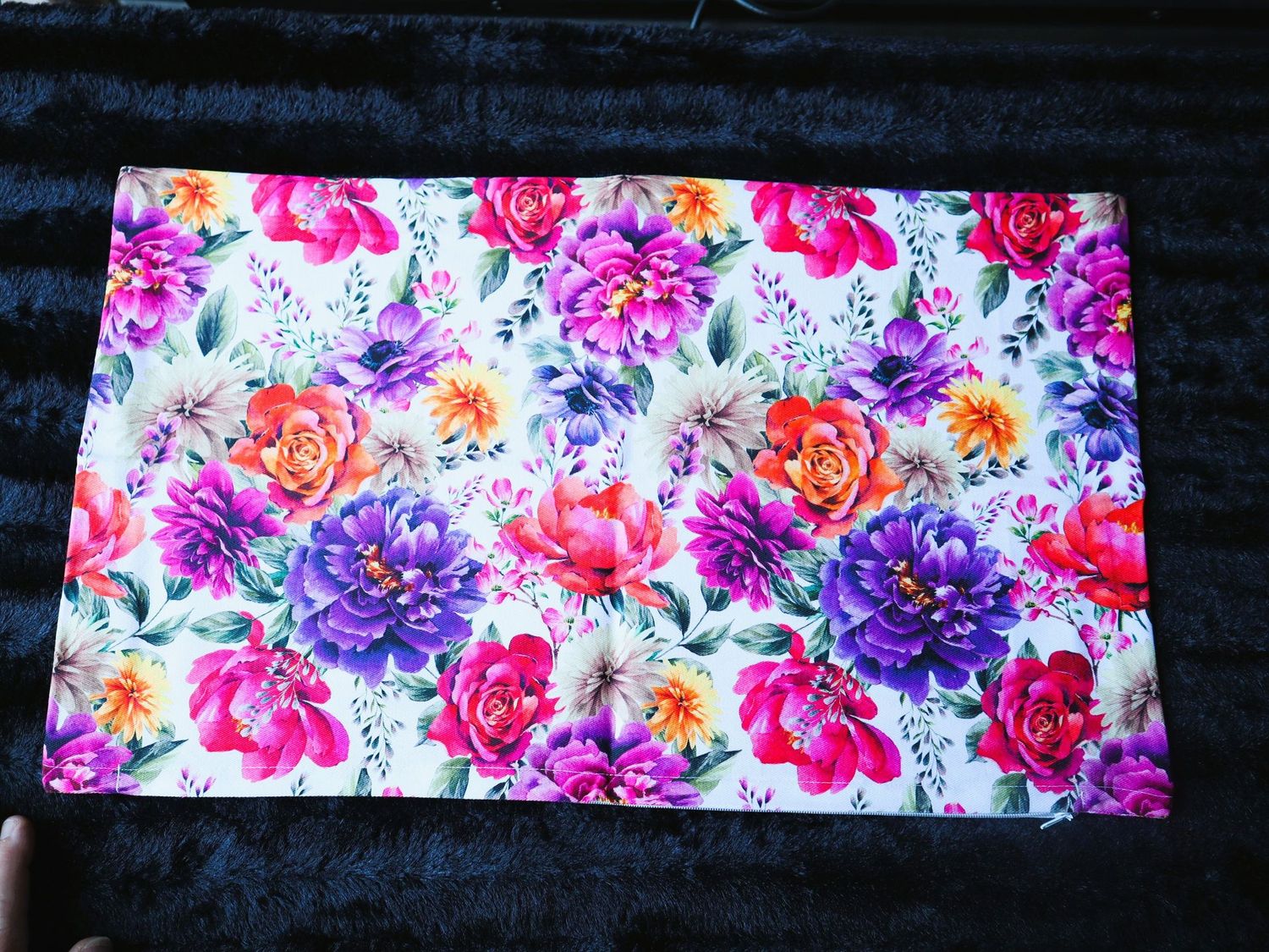 Kissenhülle Baumwolle 50 x30 cm Ambiente Blätter Blütenmotiv