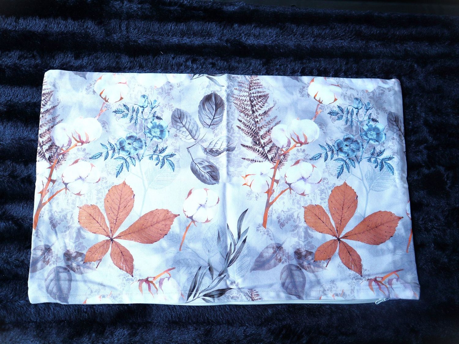 Kissenhülle Baumwolle 50 x30 cm Ambiente Blätter Herbstmotiv Kissenhülle Baumwolle 50 x30 cm Ambiente Blätter Herbstmotiv
