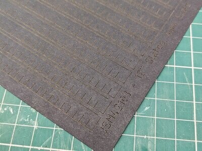 4mm Scale 12" Wide Slate Strips (4x A4 sheets)
