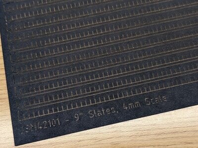 4mm Scale 9" Wide Slate Strips (4x A4 sheets)