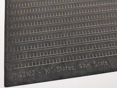 4mm Scale 10" Wide Slate Strips (4x A4 sheets)