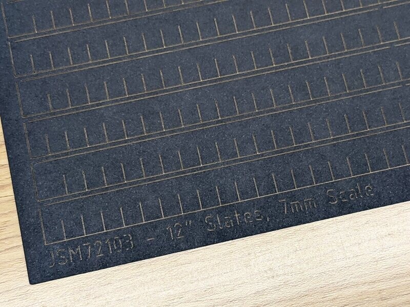 7mm Scale 12" Wide Slate Strips (4x A4 sheets)