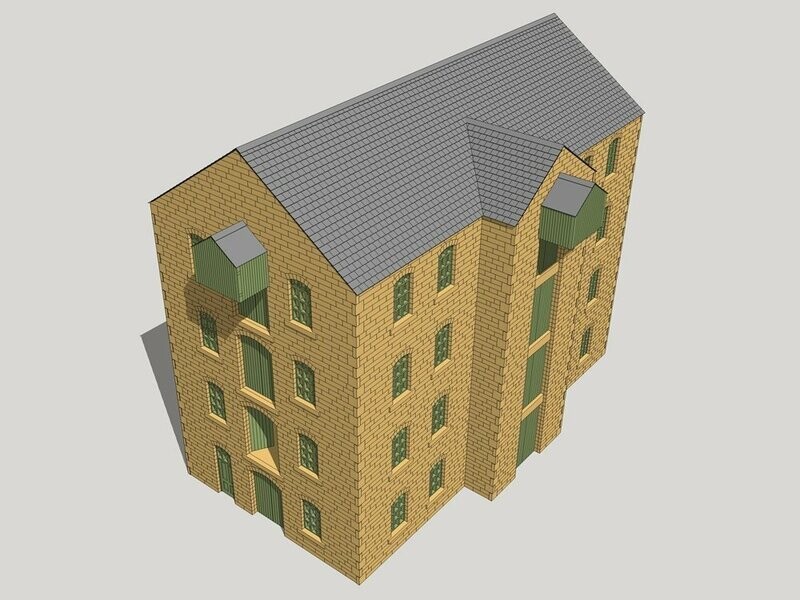 7mm Canal Warehouse - Full Building (Cut to Order)