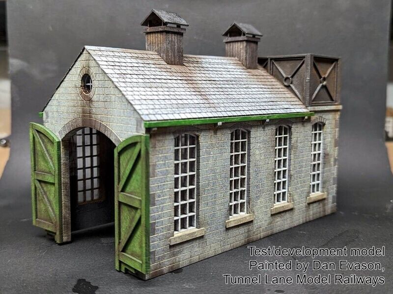 Small Industrial Shed w/Tank - Stone