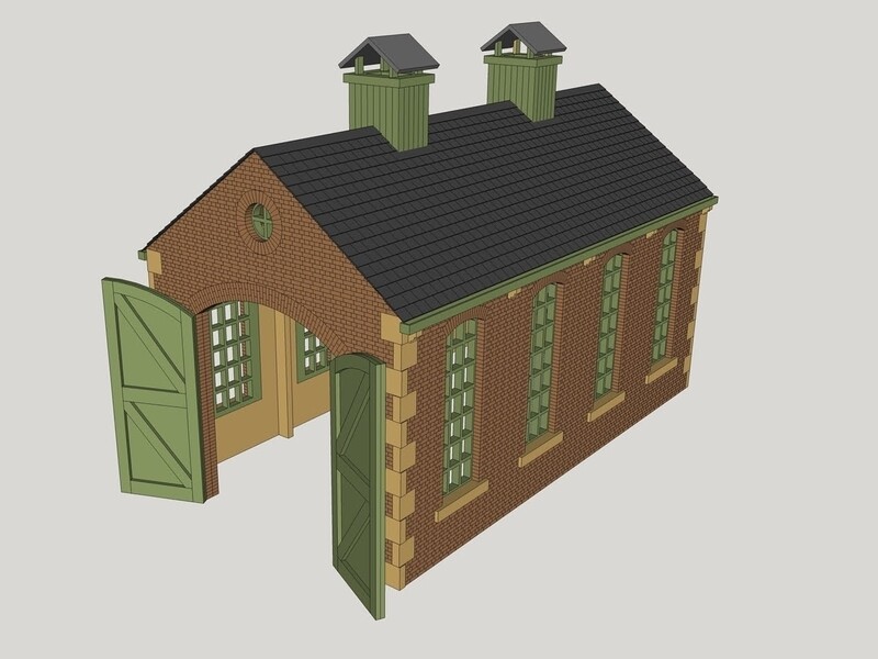 Small Industrial Shed - Brick