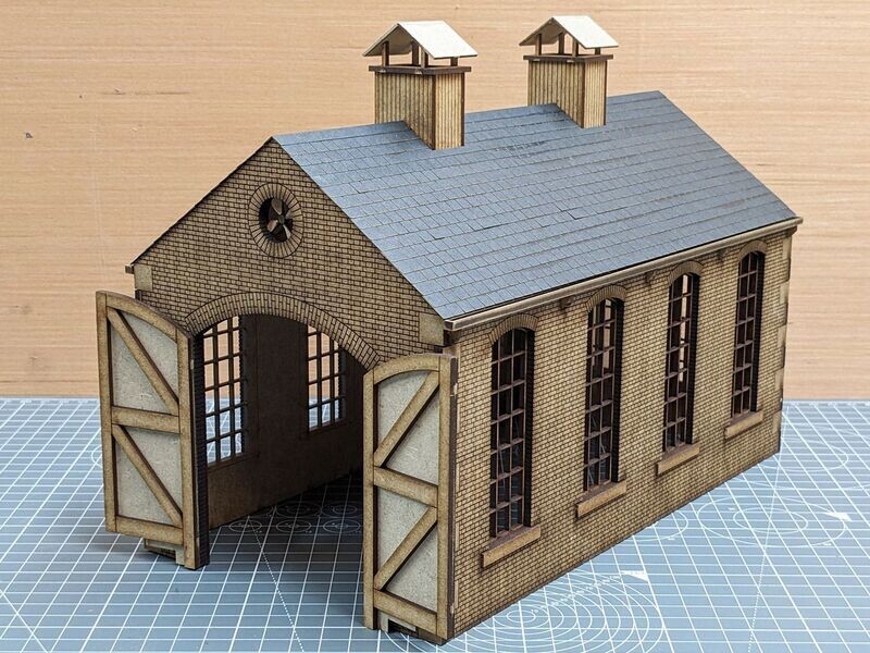 7mm Small Industrial Shed - Brick