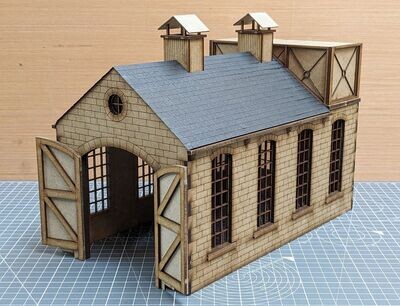 7mm Small Industrial Shed w/Tank - Stone