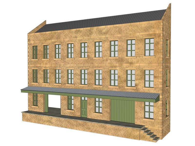 Low-Relief Warehouse With Platform - Stone