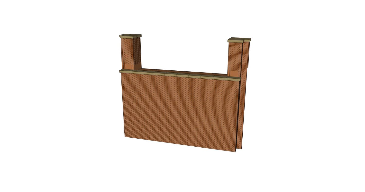 Retaining Wall Abutment 100mm - Brick