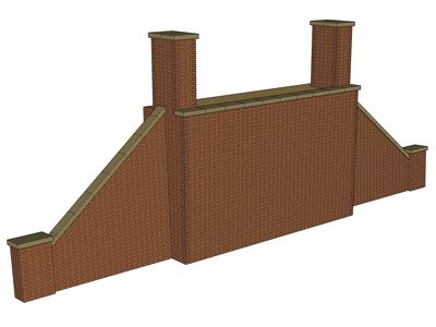 Freestanding Bridge Abutment 100mm - Stone