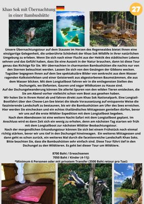 Khao Sok mit Übernachtungin einer Bambushütte