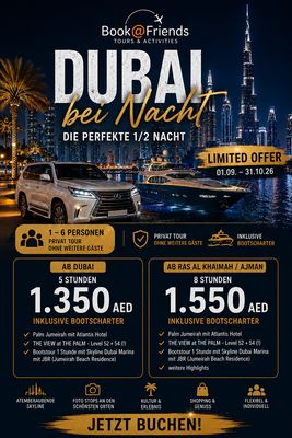 Dubai by Night Including a Boat Tour