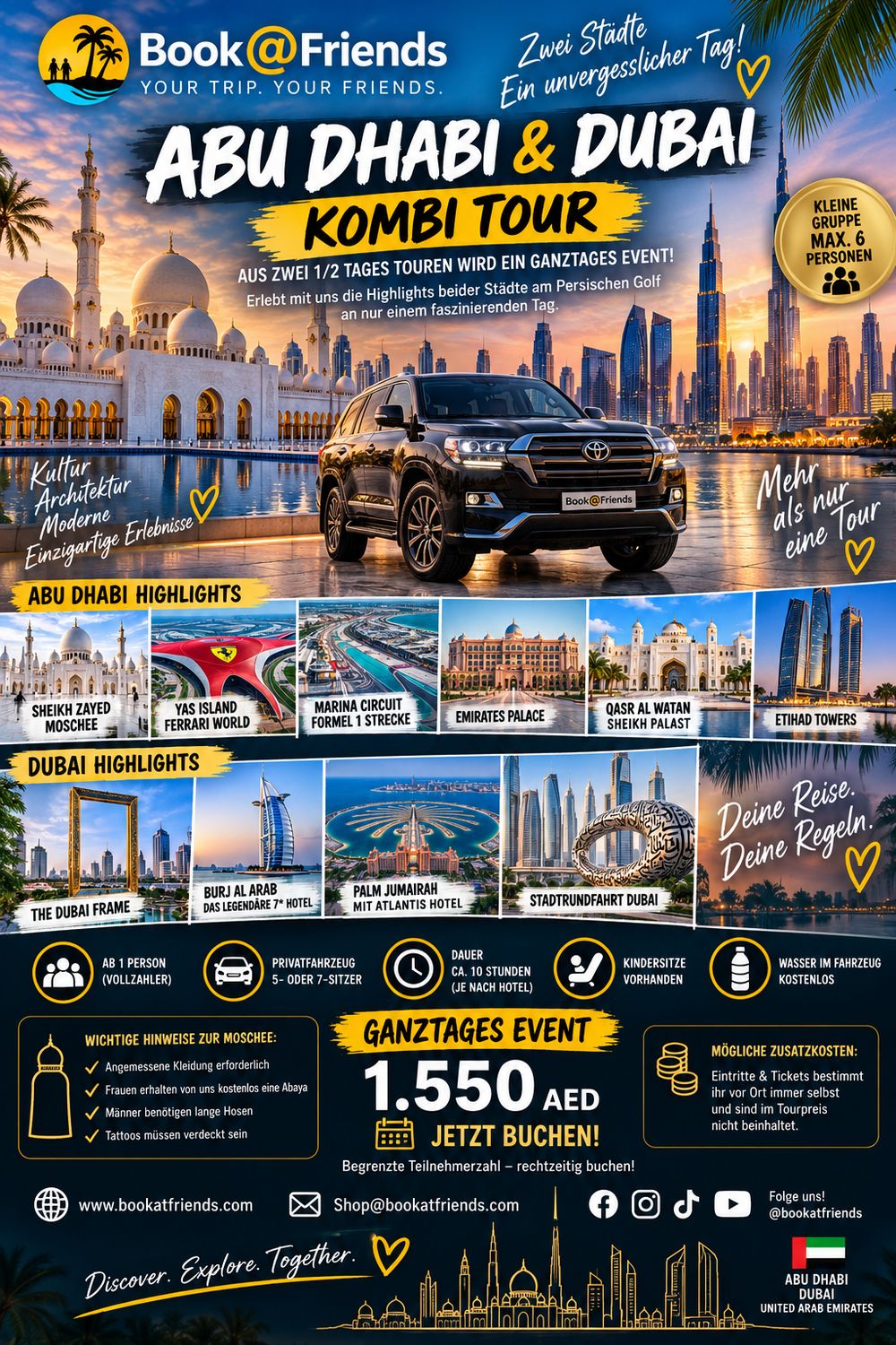 Abu Dhabi &amp; Dubai Kombitour