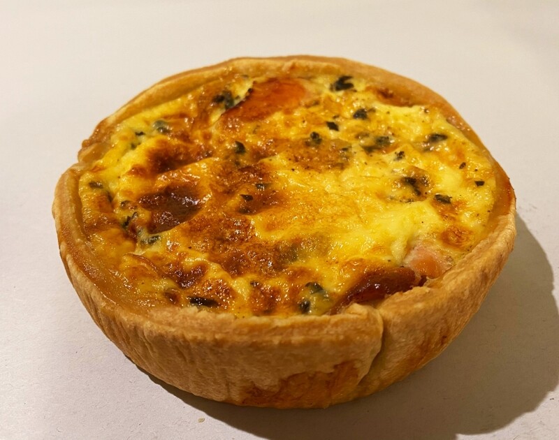 Smoked Salmon and Pesto Quiche