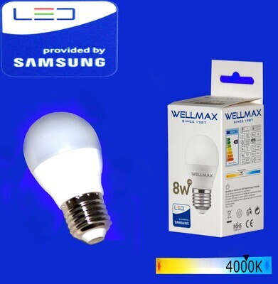 Էլ.լամպ LED Wellmax  08W/G45/E27/4000K/Neutral white