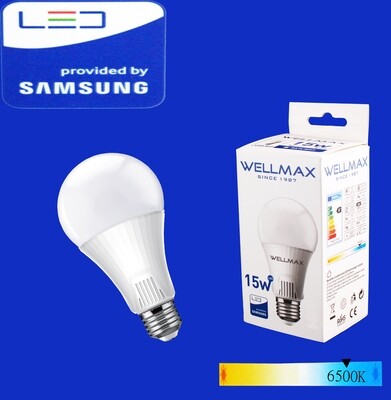 Էլ.լամպ LED Wellmax 15W/6500K/E27/A65/Daylight
