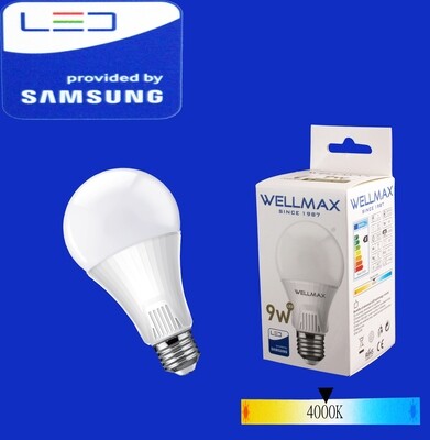 LED Լամպ Wellmax 09W/4000K/E27/A60/Neutral white