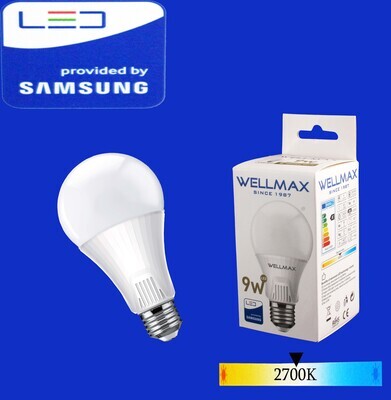Wellmax LED E27-09W-2700K A60