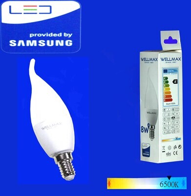 Էլ.լամպ Ծիծակաձև LED Wellmax 08W-E14-6500K/T37/Daylight