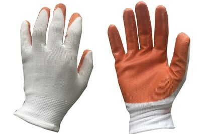 Բանվորական ձեռնոց (նարնջագույն,սպիտակ)