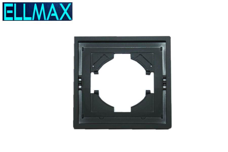 ELLMAX Անջատիչի շրջանակ պլաստիկ (պանել,1 տեղ) 80*80 թույլ սև