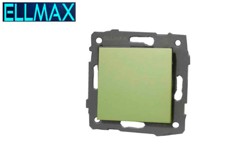 ELLMAX Անջատիչ ներքին (1 տեղ) 1G1W 52x52 ոսկեգույն