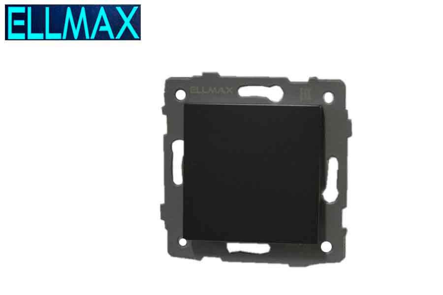 ELLMAX Անջատիչ ներքին (1 տեղ) 1G1W 52x52 սև 