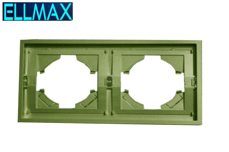 ELLMAX Անջատիչի շրջանակ պլաստիկ (պանել,2 տեղ) 80*150 ոսկեգույն