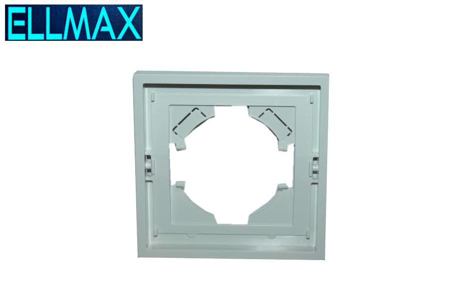 ELLMAX Անջատիչի շրջանակ պլաստիկ  (պանել,1 տեղ) 80*80 սպիտակ