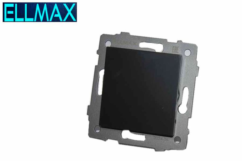 ELLMAX Անջատիչ ներքին (1 տեղ) 1G2W 52x52  սև