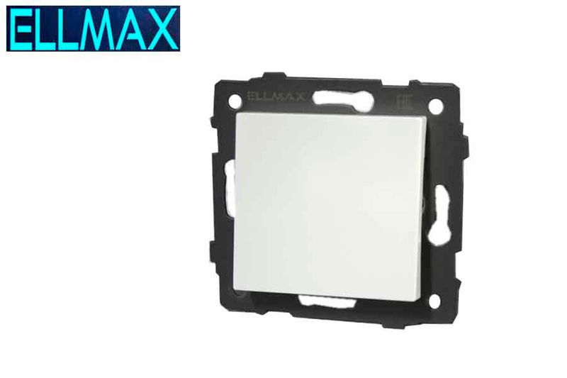 ELLMAX Անջատիչ ներքին (1 տեղ)  1G2W 52x52 սպիտակ 