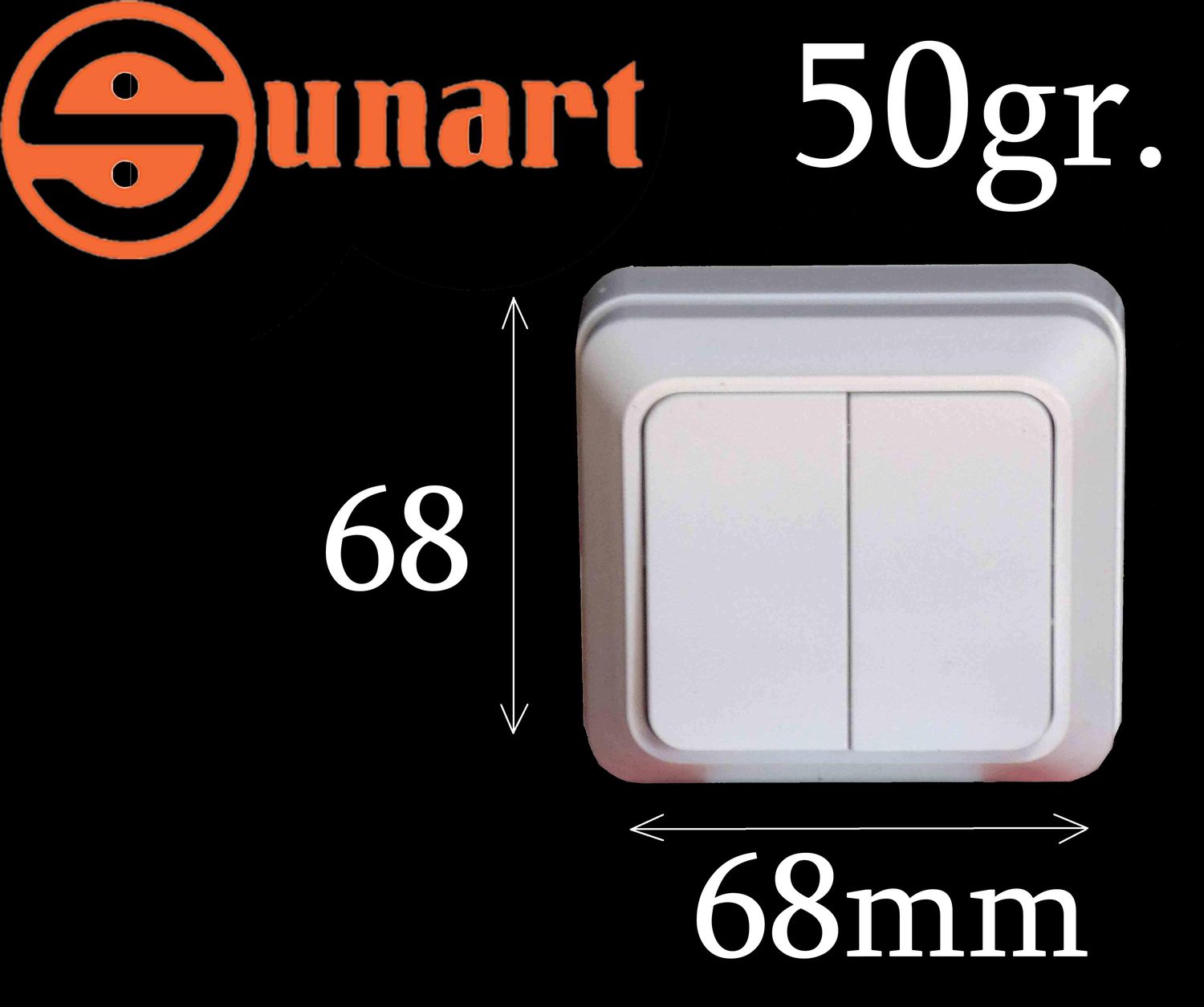 Sunart Էլ.անջատիչ արտաքին SR-1804 (2 տեղ)
