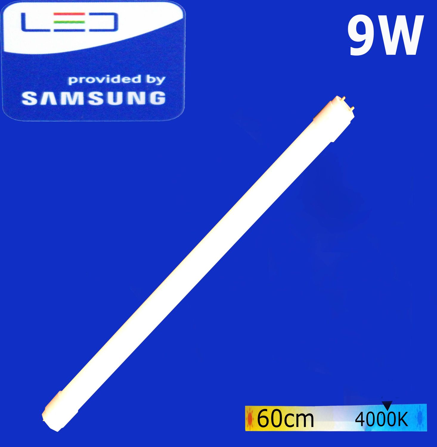 Էլ.լամպ խողովակաձև LED Wellmax 9W Neutral white (60սմ)  (T8, 4000K-G13)
